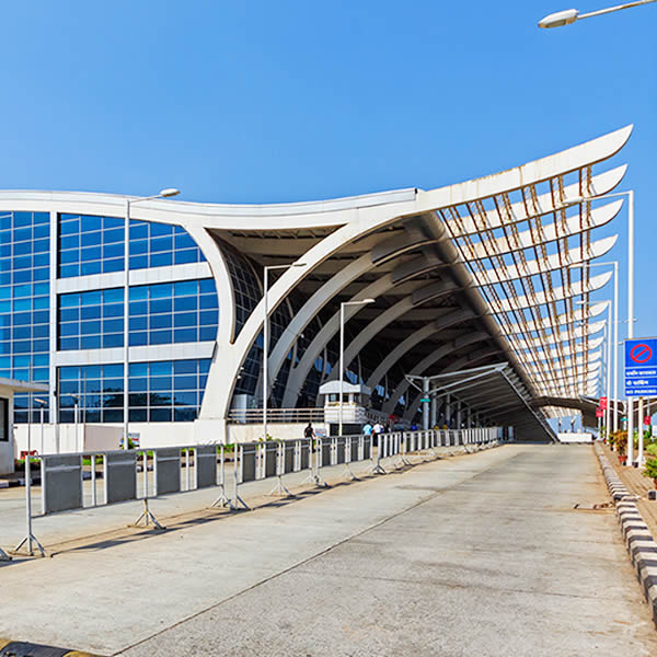 Powder coating aluminium architectural profiles at Goa Vasco Da Gama Airport