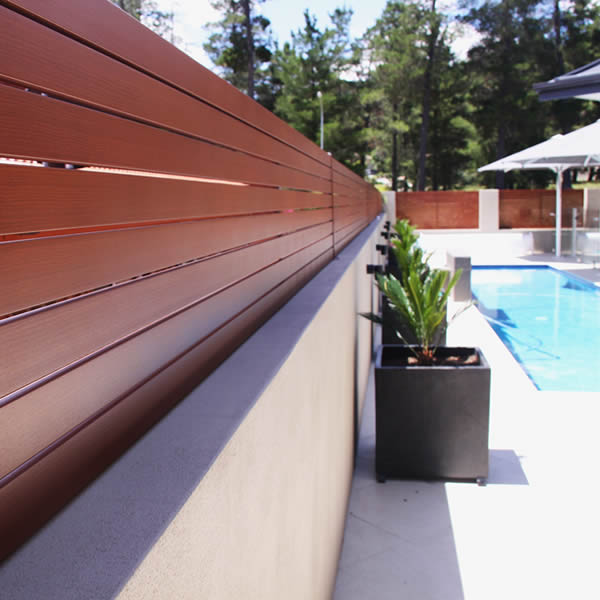 Wood Finish Aluminium Architectural Coating for external walls and fences